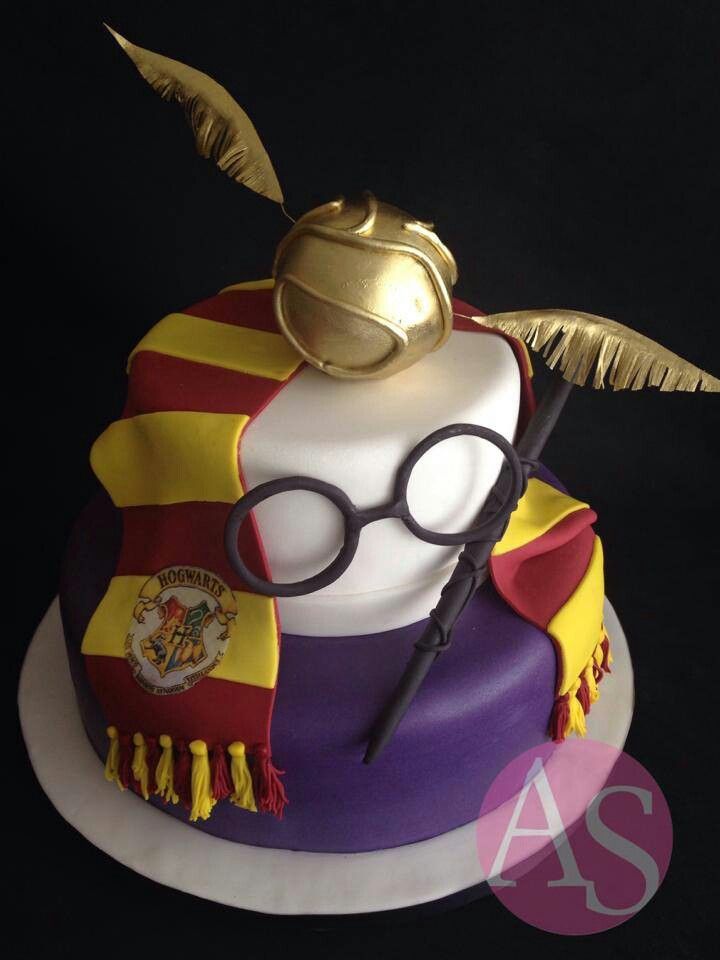 40 The Magical Harry Potter Cake Ideas : Four Tier Cake Harry Potter Cake  Topper